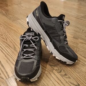 Skechers GotoTrail Athletic Shoes in Dark Gray and Black